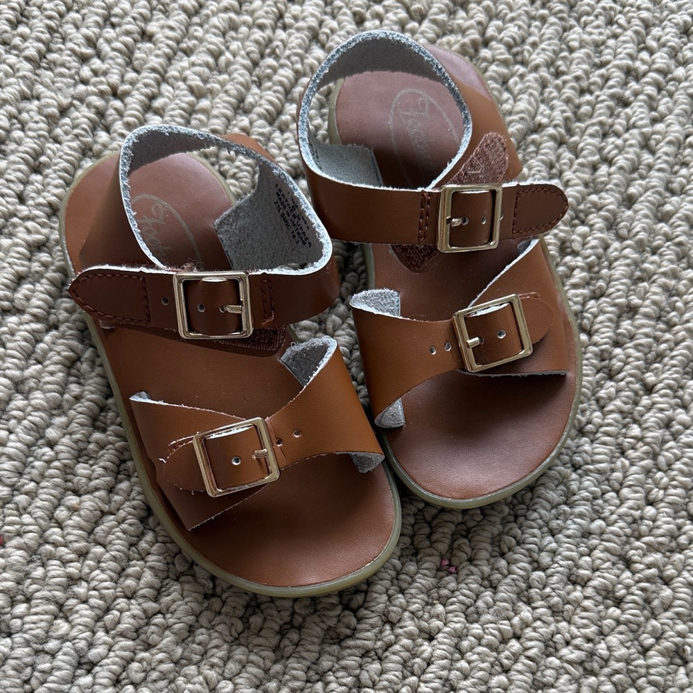 FootMates Tan Leather Kids Sandals
